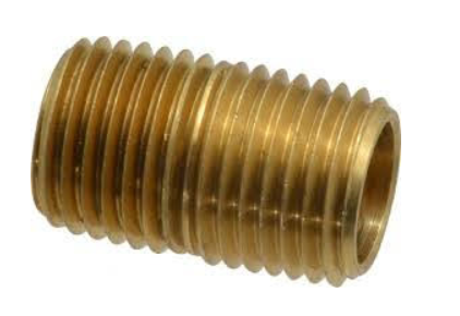 Brass 3326x4 Adapter - Hex Pipe Nipple